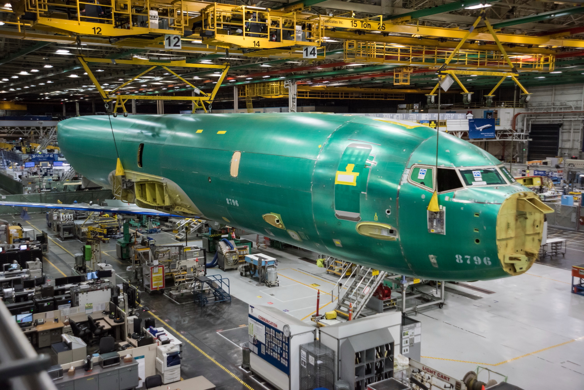 The first P-8A Poseidon fuselage for Norway arrived at Boeing facilities in Renton, Washington, from Spirit AeroSystems in Wichita, Kansas, on Monday. The delivery marks a major milestone in the production of the first of five Poseidons for the Royal Norwegian Air Force (Luftforsvaret). Click to enlarge.