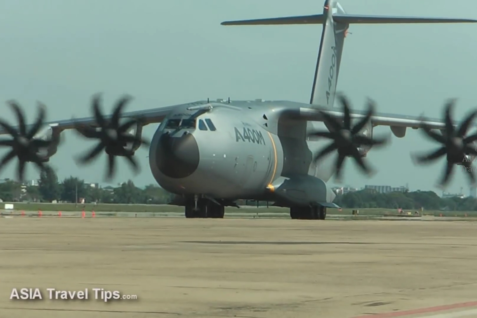 A400M landing in Bangkok, Thailand in 2012. Picture by Steven Howard of TravelNewsAsia.com Click to enlarge.