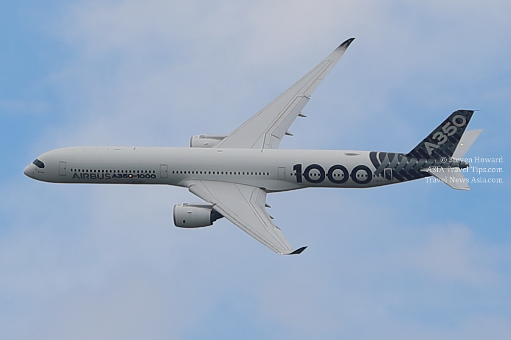Airbus A350-1000. Picture by Steven Howard of TravelNewsAsia.com Click to enlarge.