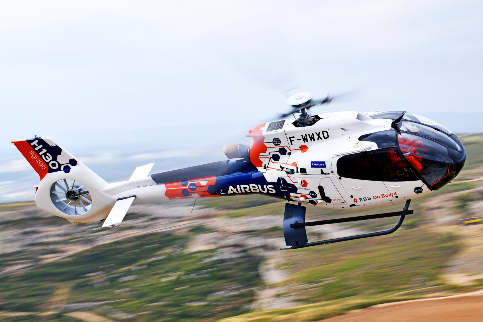Airbus Helicopters, in partnership with the French Civil Aviation Authority (DGAC), has started flight testing an engine back-up system (EBS) onboard its Flightlab aircraft. Click to enlarge.