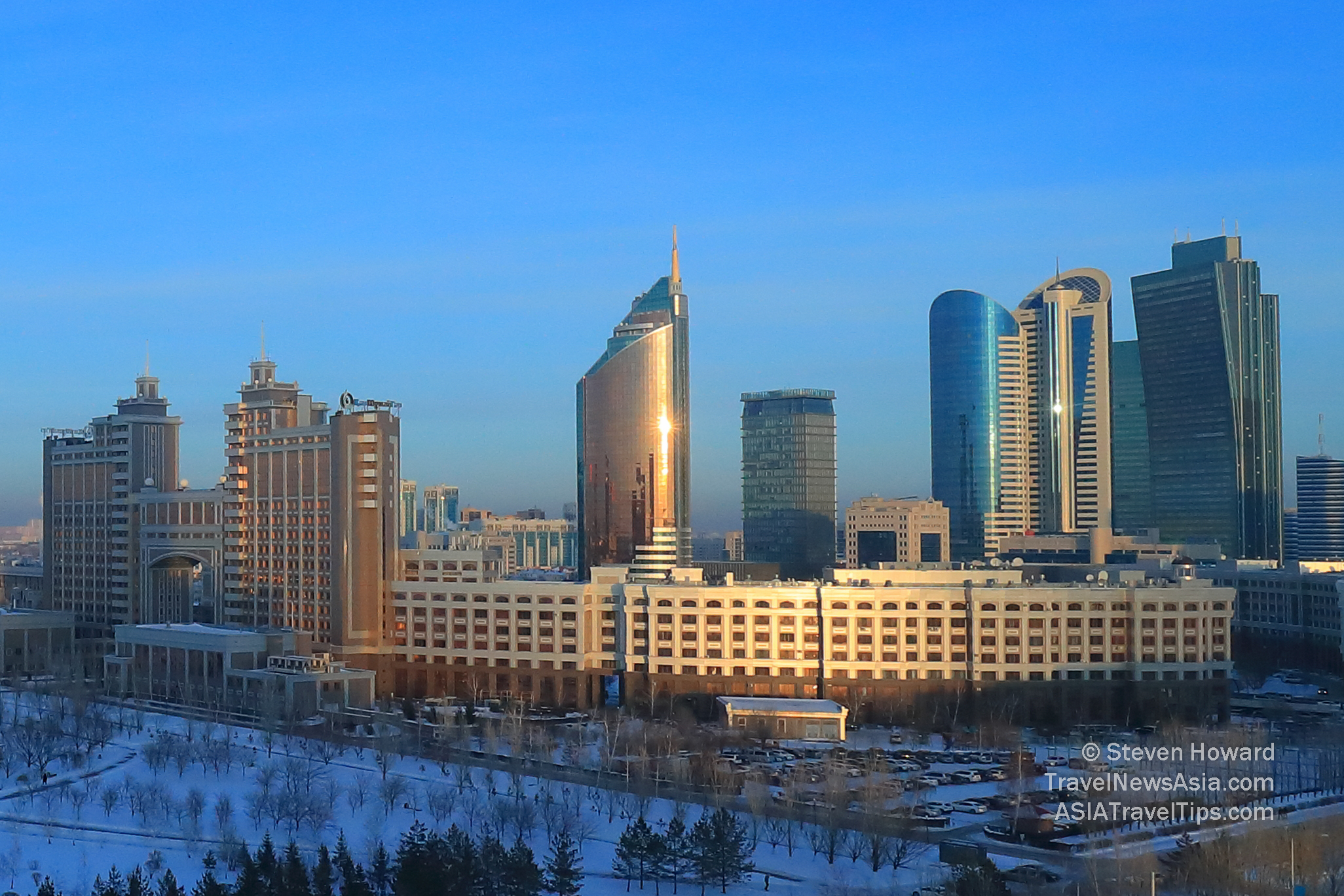 Nur-Sultan, the capital city of Kazakhstan formerly known as Astana. Picture by Steven Howard of TravelNewsAsia.com Click to enlarge.