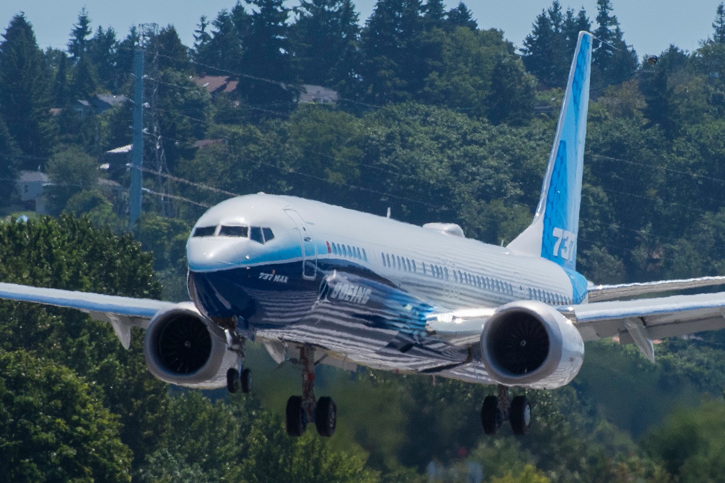 The largest airplane in the 737 MAX family, the Boeing 737-10, completed its maiden flight on Friday. Click to enlarge.