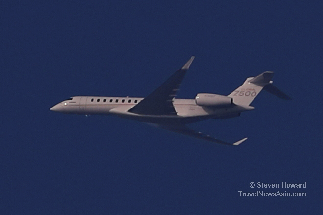 Bombardier Global 7500. Picture by Steven Howard of TravelNewsAsia.com Click to enlarge.
