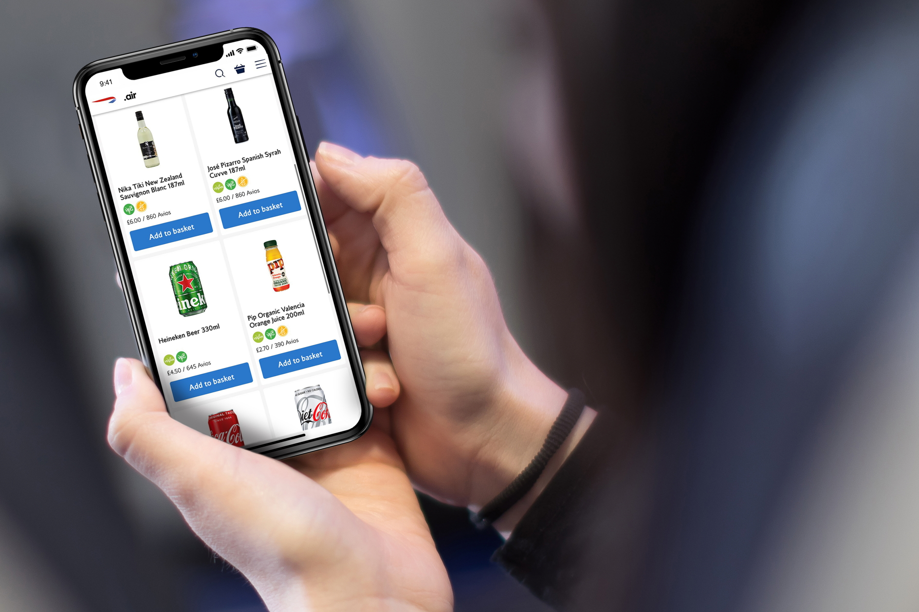 British Airways will launch a new inflight digital ordering platform next week, giving customers travelling in Euro Traveller the option to order additional snacks and drinks mid-flight, directly to their seat. Click to enlarge.