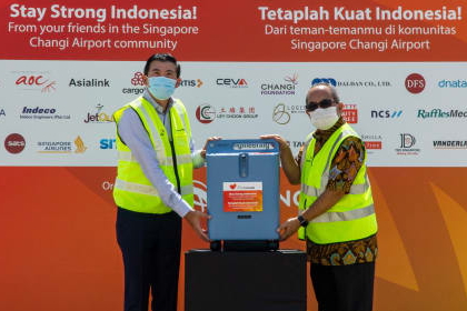 The Changi Airport community in Singapore has come together to support Indonesia in its fight against the ongoing COVID19 pandemic with a donation of 1,380 oxygen concentrators. Click to enlarge.