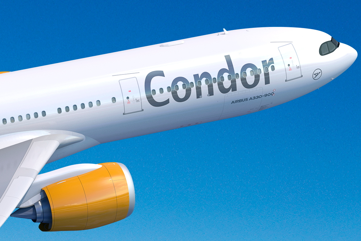 Condor, a German airline based in Frankfurt, has signed an agreement with Airbus for seven Airbus A330neo, and unveiled plans to lease a further nine. Click to enlarge.