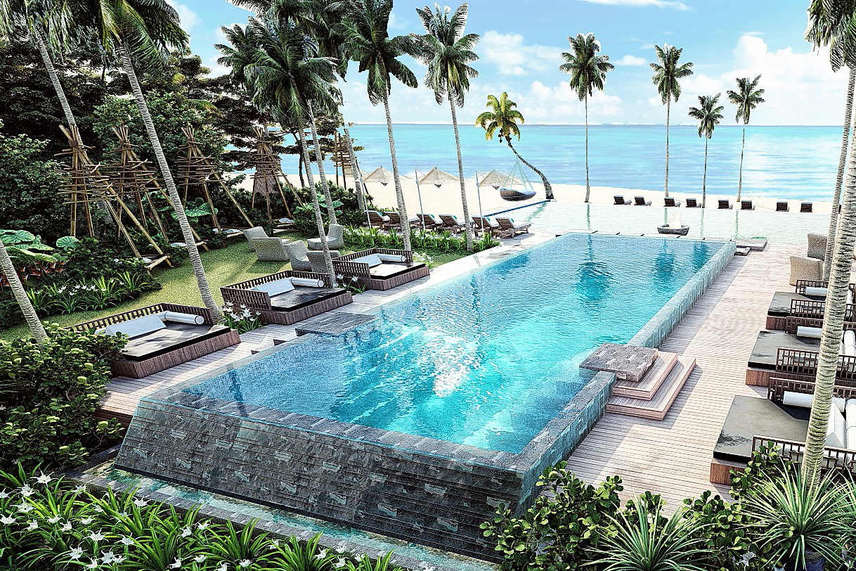 The 100-key Cora Cora Maldives is scheduled to open on 1 October 2021. The resort, located in the Raa Atoll, will feature four restaurants, an art gallery and museum, a spa, and a PADI certified diving school. Click to enlarge.