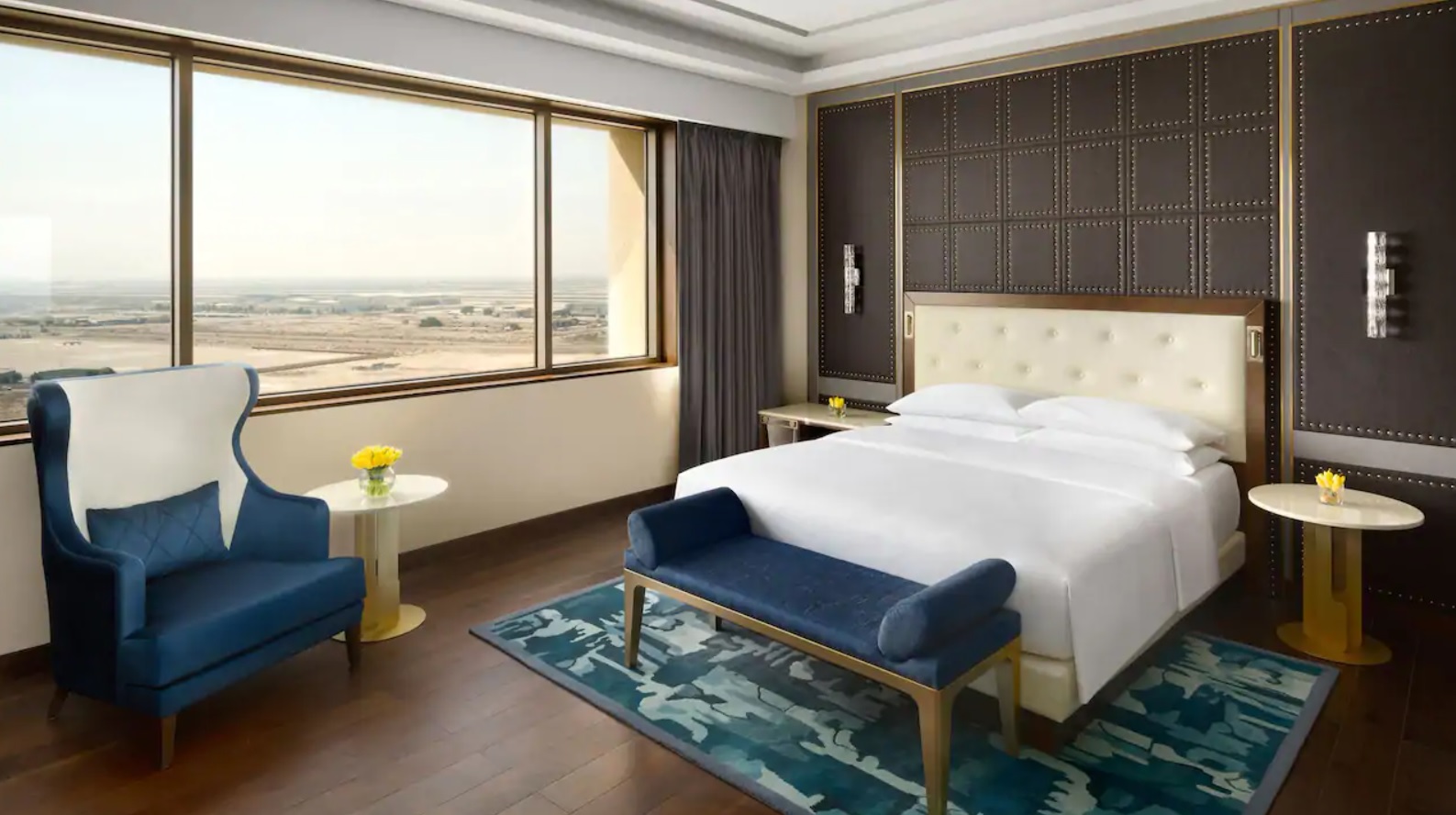 Bedroom of the 138 sqm Diplomat Suite at the recently opened Grand Hyatt Al Khobar Hotel and Residences. Click to enlarge.