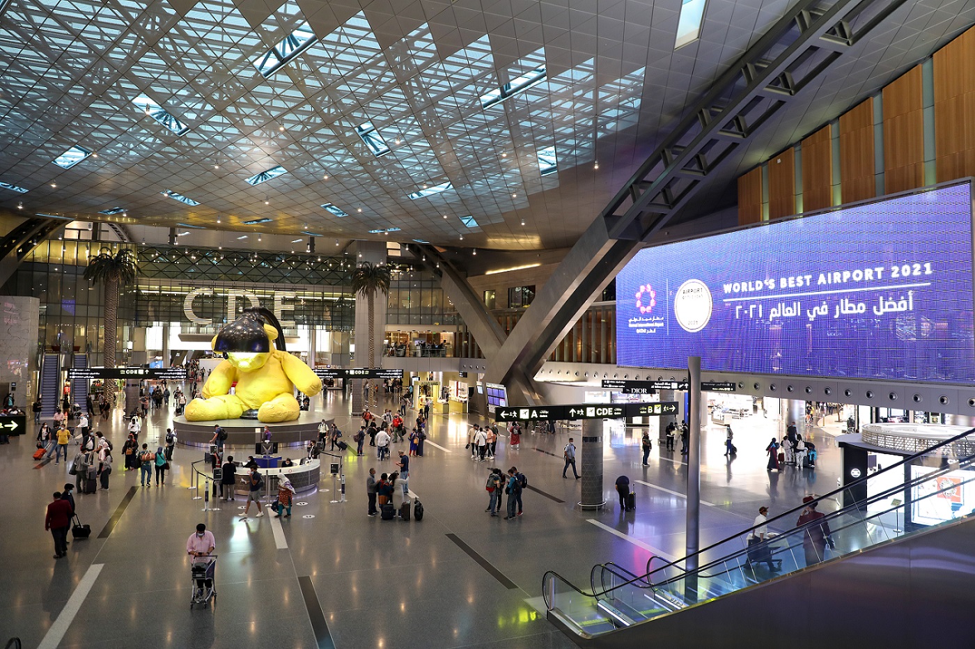 Hamad International Airport (HIA) in Qatar has won the title of ‘Best Airport in the World’ at the Skytrax World Airport Awards 2021 Click to enlarge.