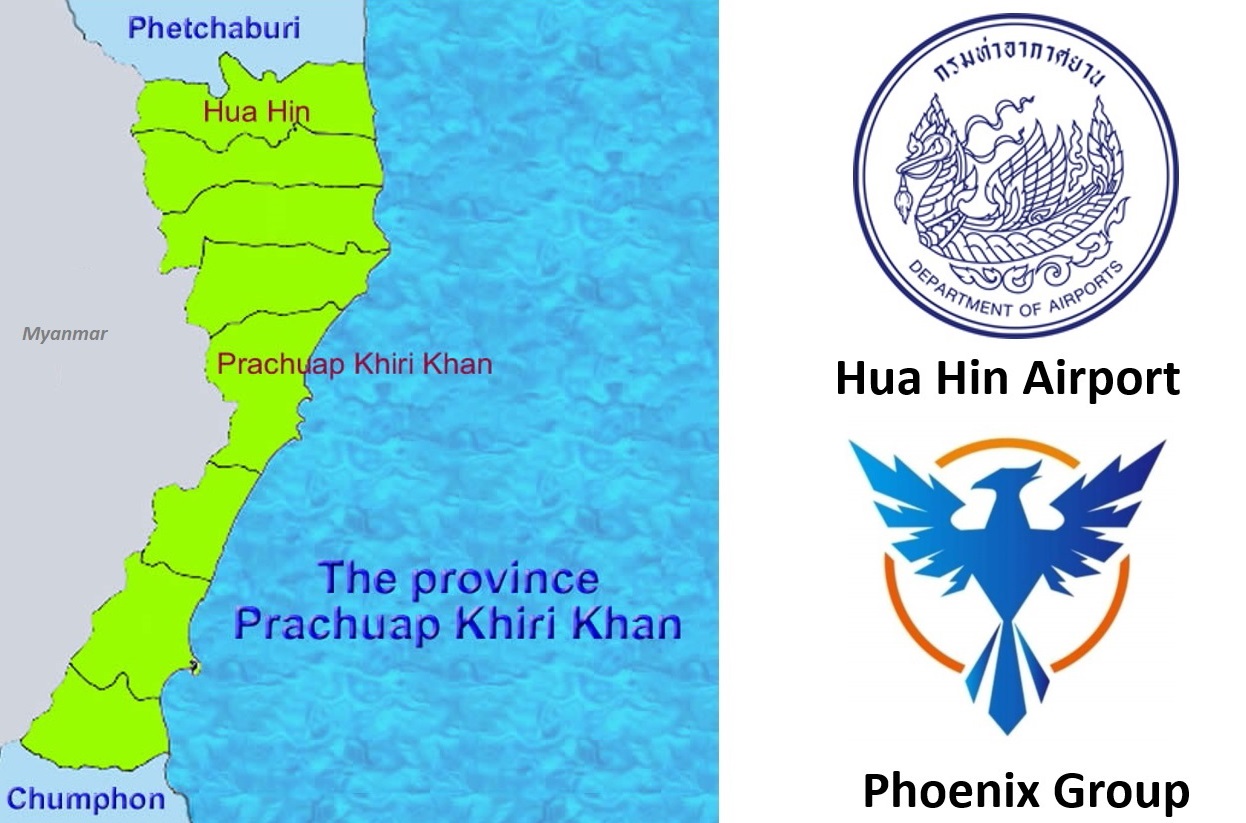 Exclusive interview with John Laroche, CEO of Phoenix Aviation, the company chosen to market Hua Hin International Airport (HHQ), Hua Hin (หัวหิน), Prachuap Khiri Khan (ประจวบคีรีขันธ์), Cha-Am (ชะอำ) and Petchaburi (เพชรบุรี), to those living in Thailand as well as regional travellers and businesses. Click to enlarge.