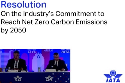 The gavel came down with a bang at the IATA AGM in Boston on Monday, as the resolution for the global air transport industry to achieve net zero carbon emissions by 2050 was approved. Click to enlarge.