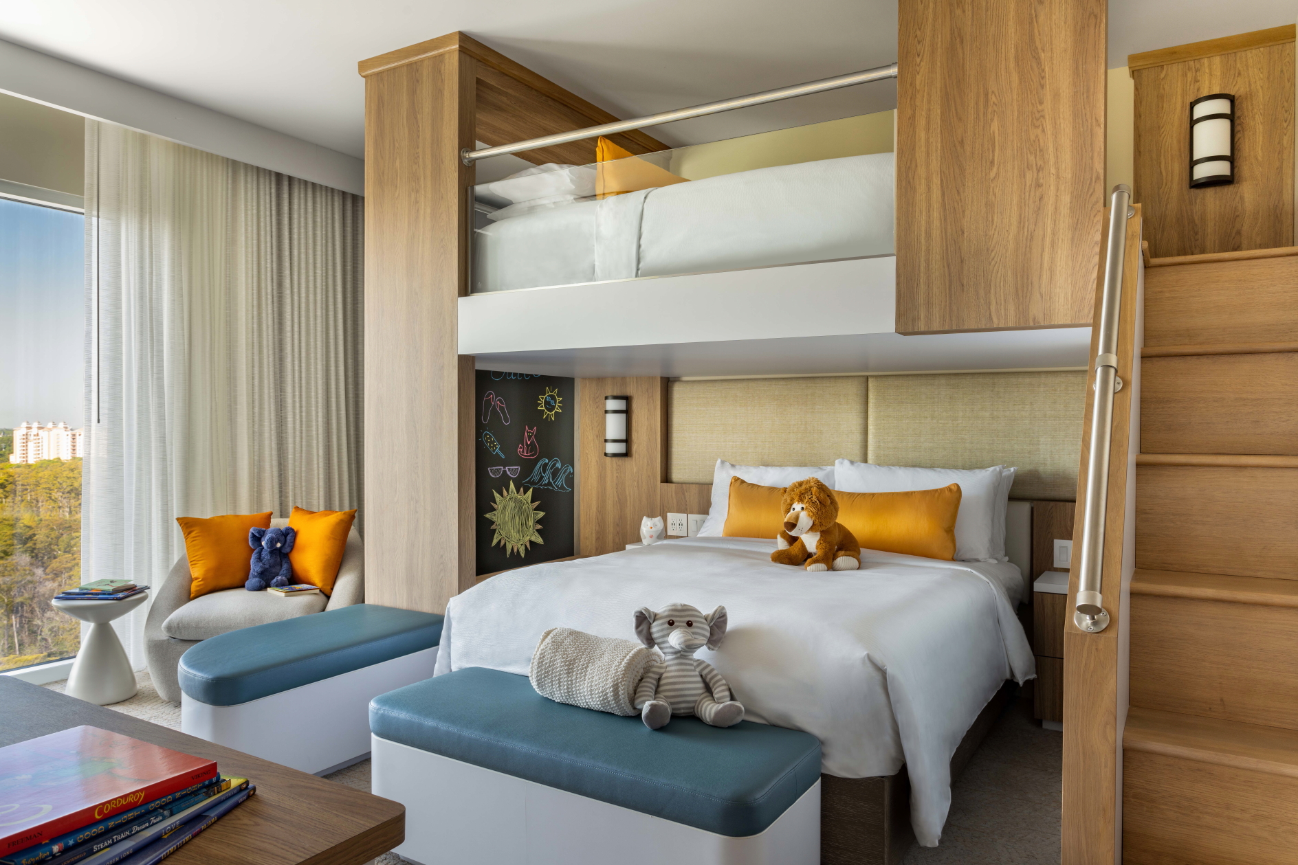 The JW Marriott Orlando Bonnet Creek Resort & Spa has opened four cleverly designed suites for families Click to enlarge.