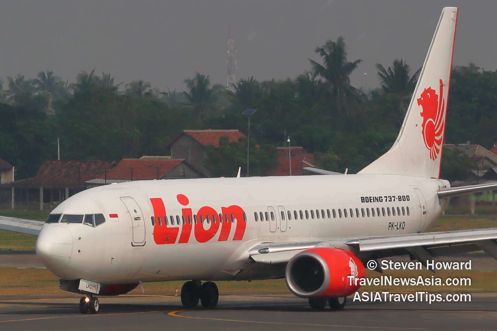 Lion Air Boeing 737 MAX reg: PK-LKQ. Picture by Steven Howard of TravelNewsAsia.com Click to enlarge.