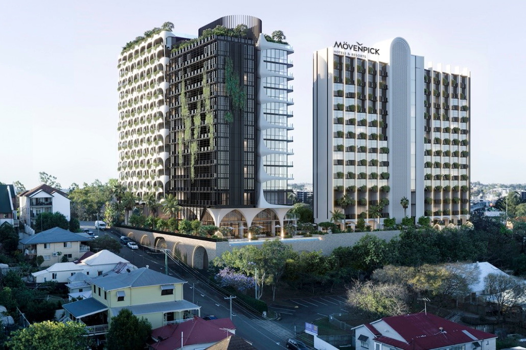Artist impression of the Movenpick Hotel Brisbane Spring Hill. Click to enlarge.