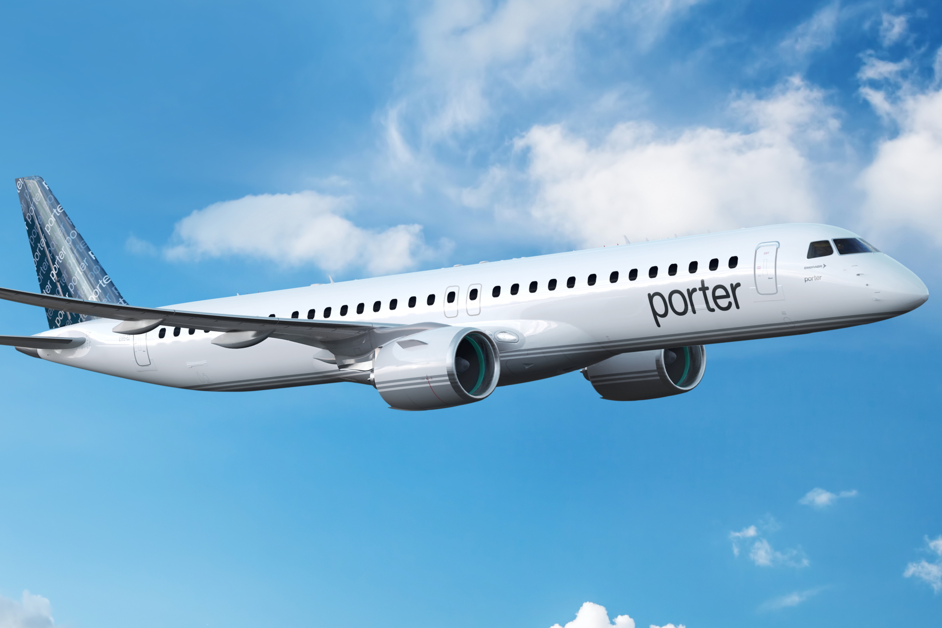 Porter Airlines Embraer E195-E2. Click to enlarge.