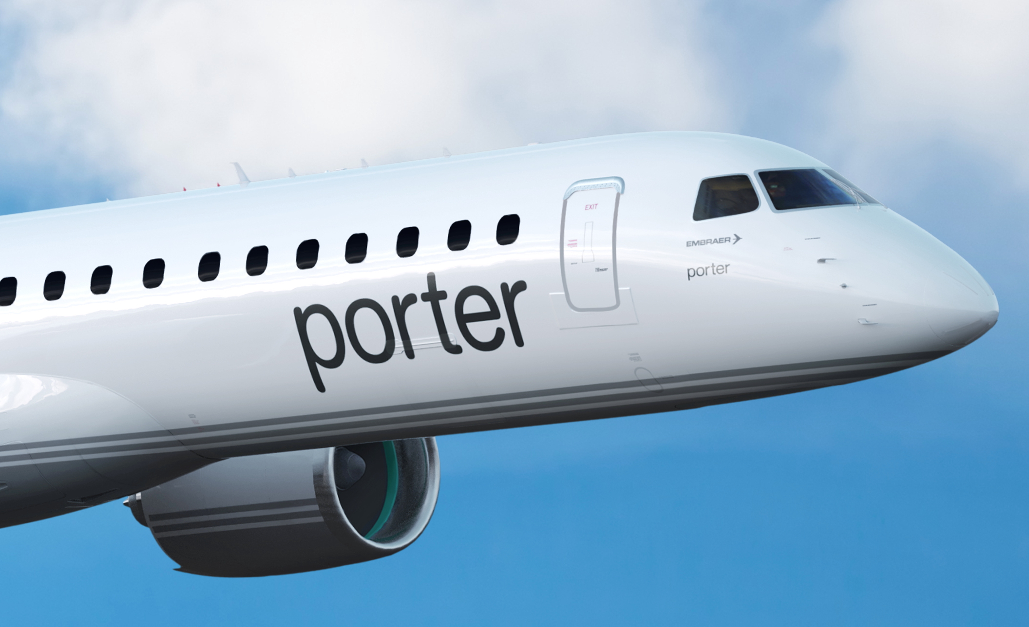 Porter Airlines Embraer E195-E2. Click to enlarge.