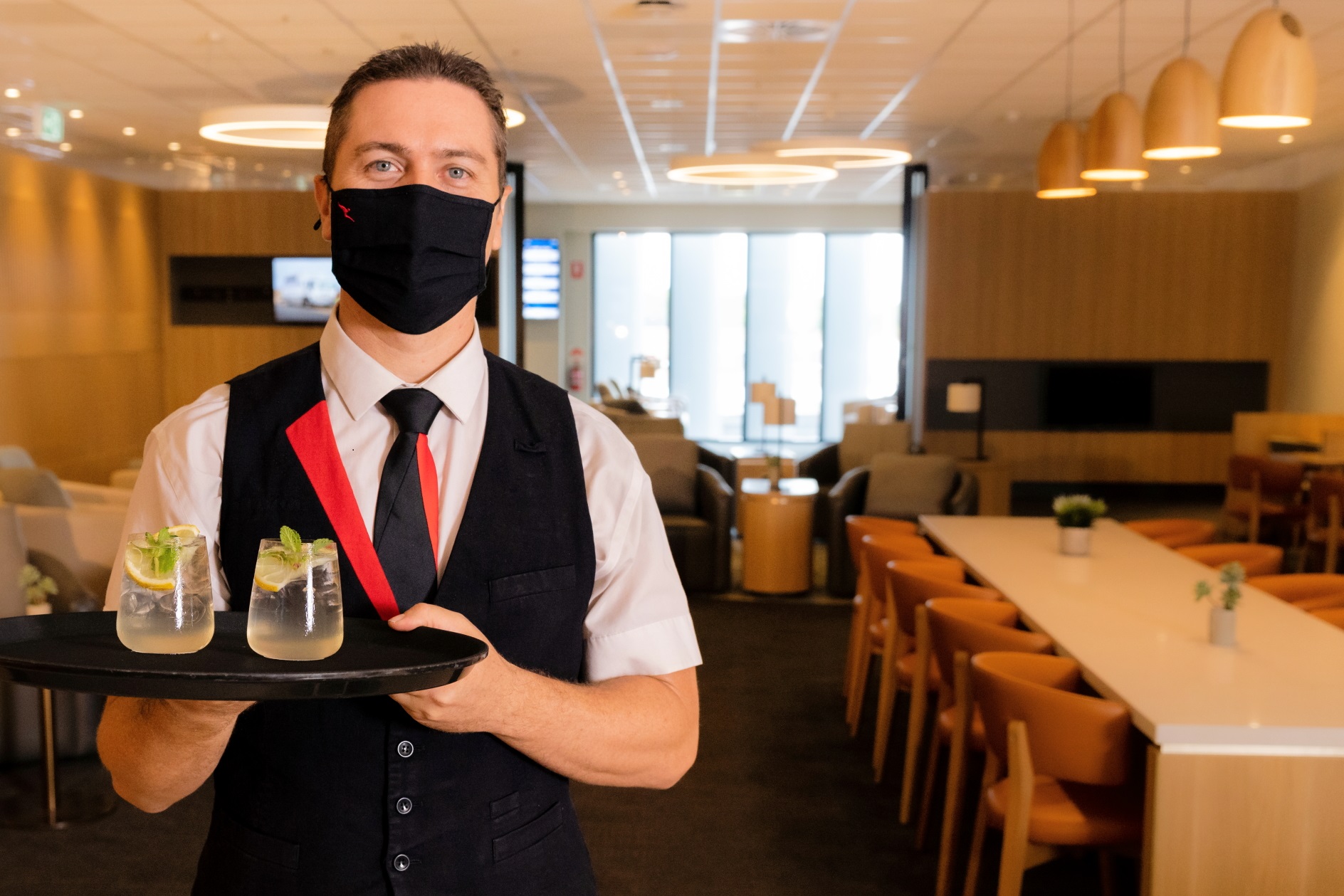 Guests of the Qantas Lounge in Darwin will receive a signature welcome mocktail.. Click to enlarge.