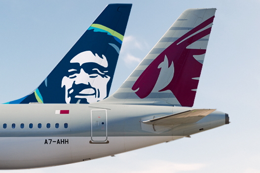 Qatar Airways has signed a codeshare agreement with the newest member of oneworld, Alaska Airlines. Click to enlarge.