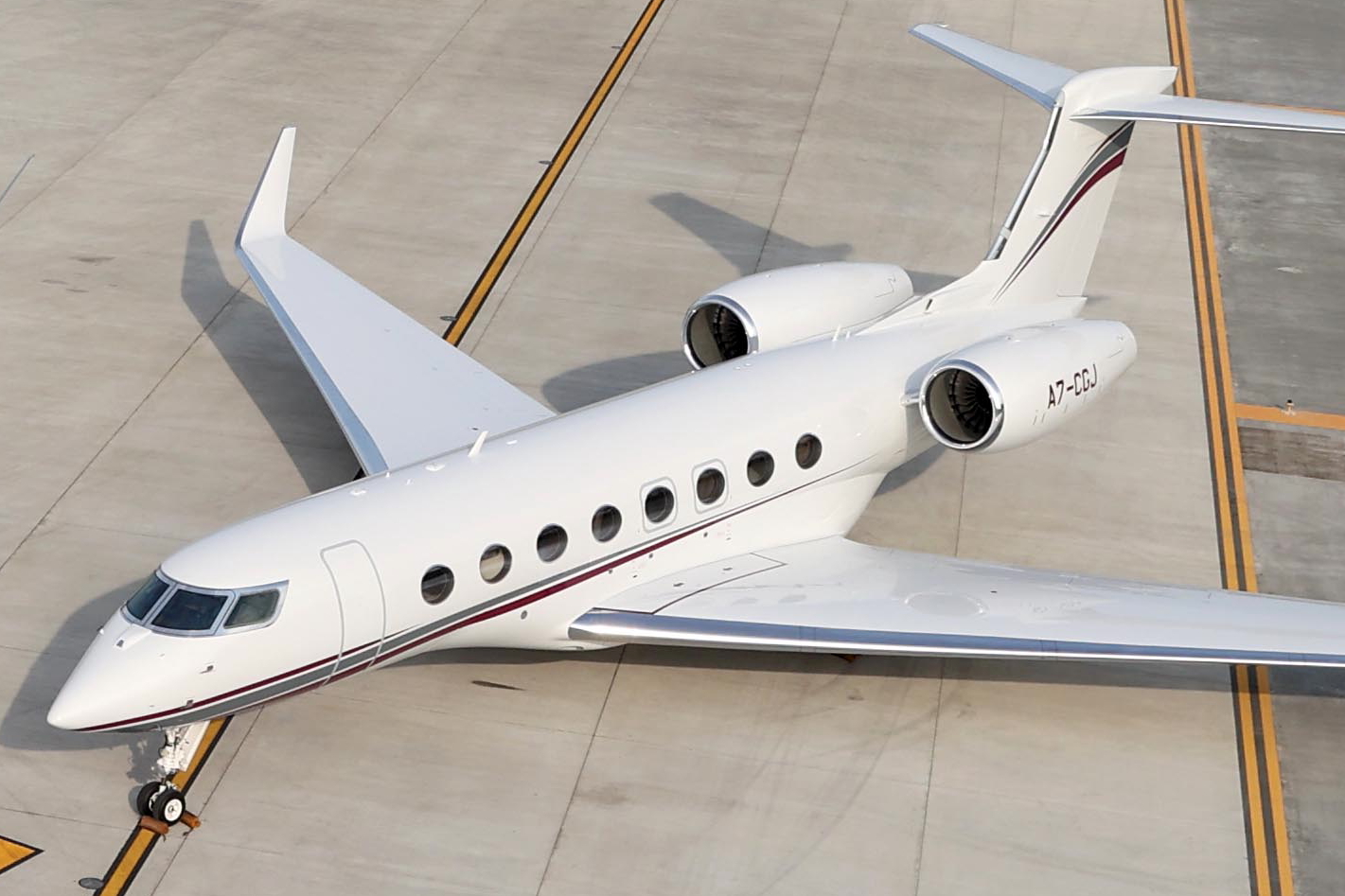Qatar Executive’s G650ER aircraft can operate non-stop from Doha to Seoul in just over eight hours. Click to enlarge.