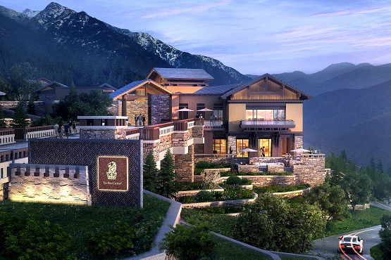 The Ritz-Carlton Reserve in Jiuzhaigou, China. Click to enlarge.