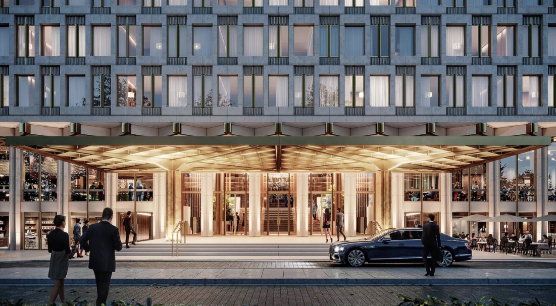 Fortress America, a Grade II listed building that once housed the largest western embassy in the world is to become a luxury hotel, The Chancery Rosewood. Click to enlarge.