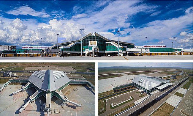 The new Ulaanbaatar international airport, officially called Chinggis Khaan International Airport, was officially opened to the public on Sunday, 4 July 2021. Click to enlarge.