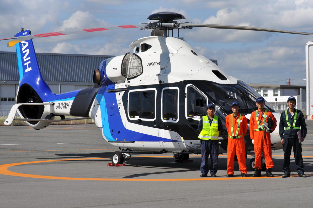 All Nippon Helicopter's (ANH) first Airbus H160. Click to enlarge.