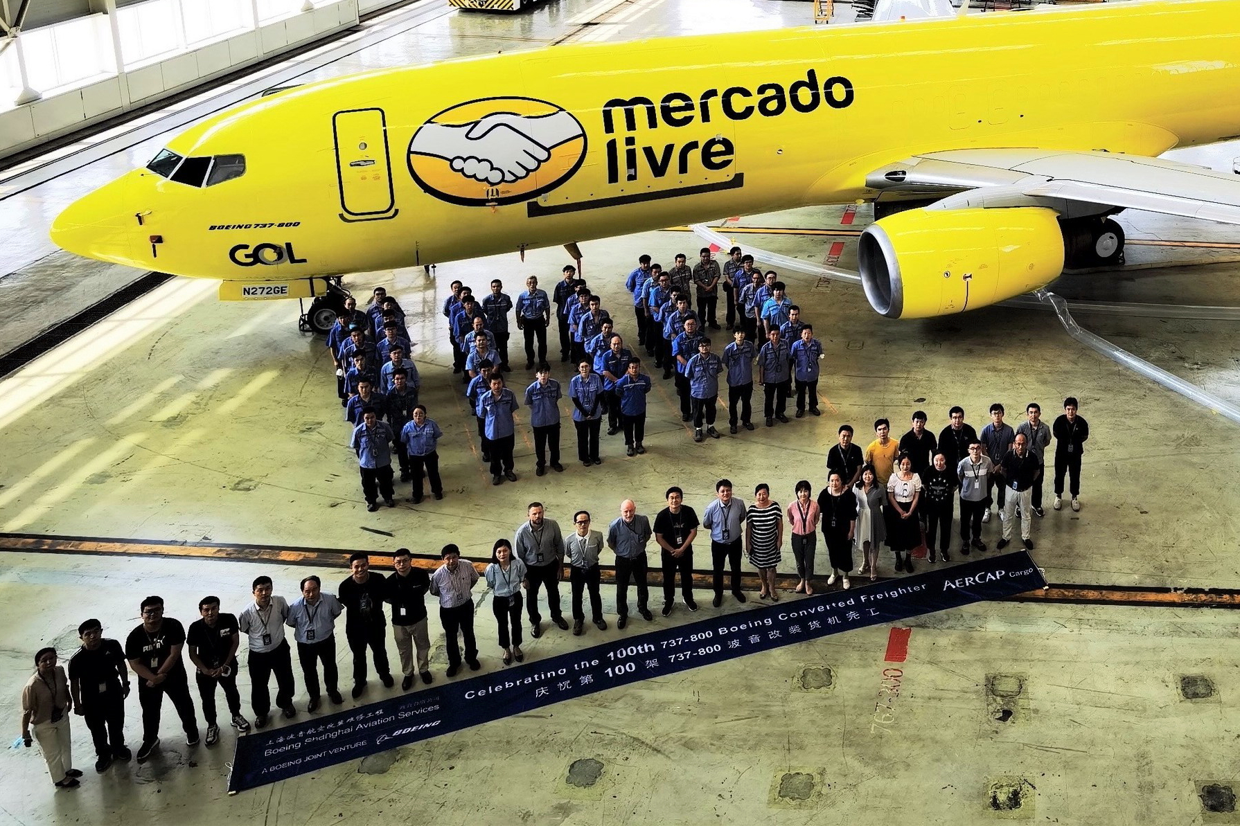AerCap Cargo has leased the aircraft to GOL who will operate the freighter for Mercado Livre. Click to enlarge.