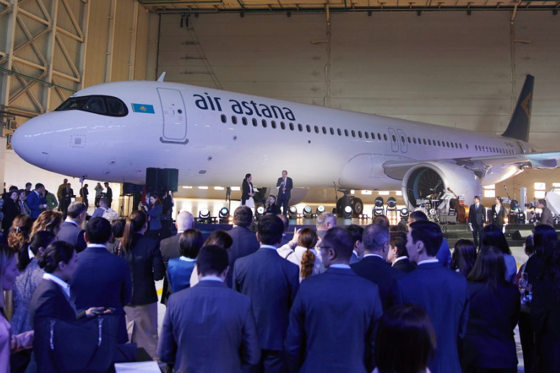 Air Astana took delivery of its 10th Airbus A321LR last week. Click to enlarge.