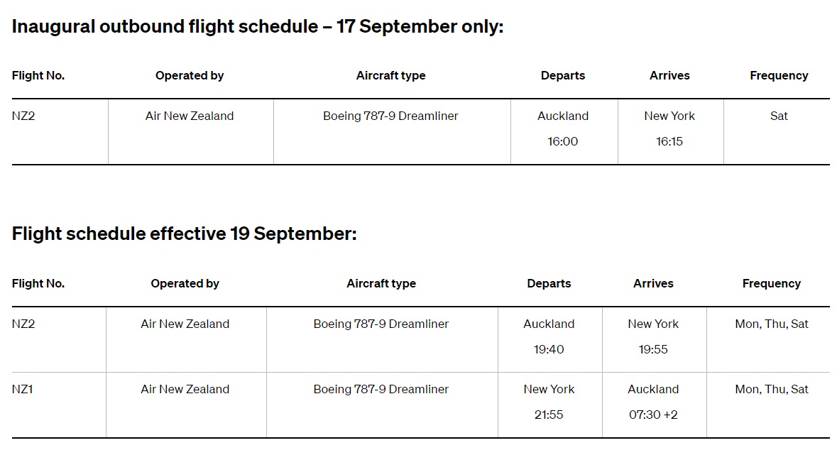 Air New Zealand's Auckland (AKL) - New York (JFK) schedule. Air New Zealand's Auckland (AKL) - New York (JFK) schedule.