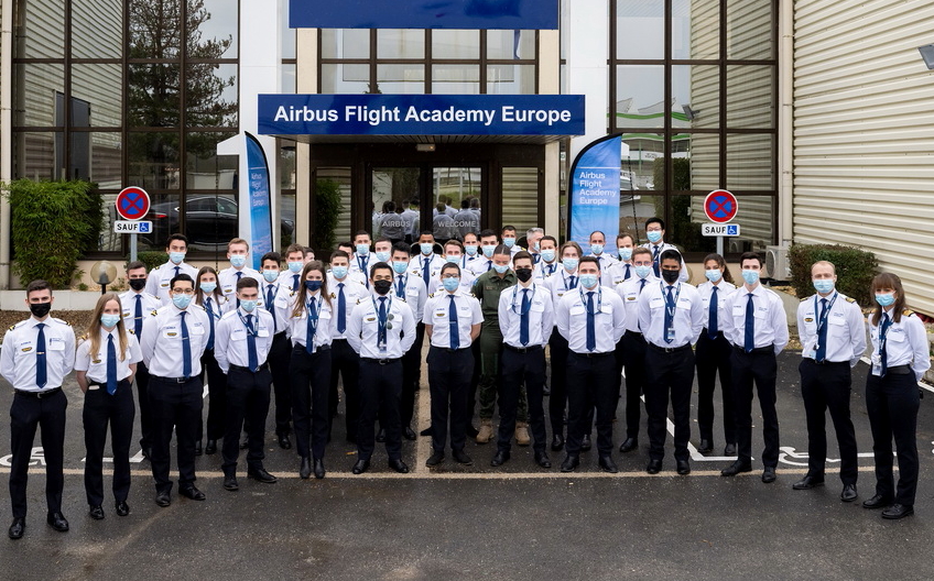 Pilot cadets at the new AFAE campus in Angoulême, France. Click to enlarge.