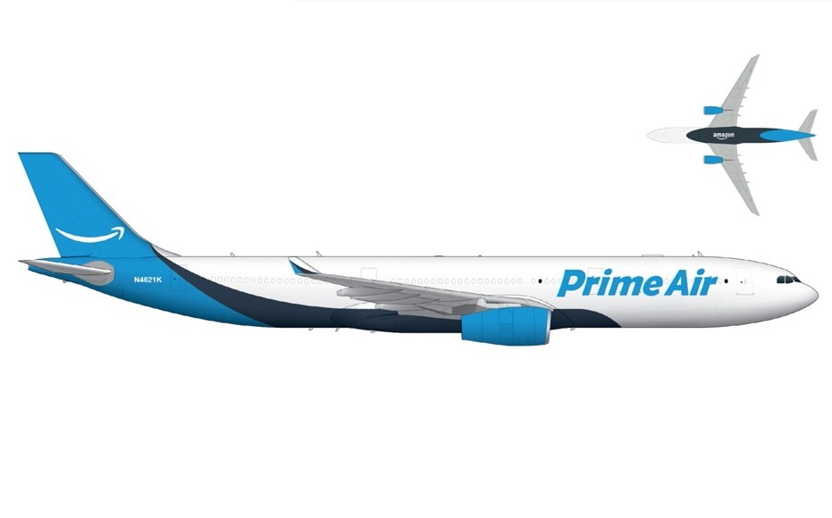 Amazon Air Airbus A330-300P2F. Click to enlarge.