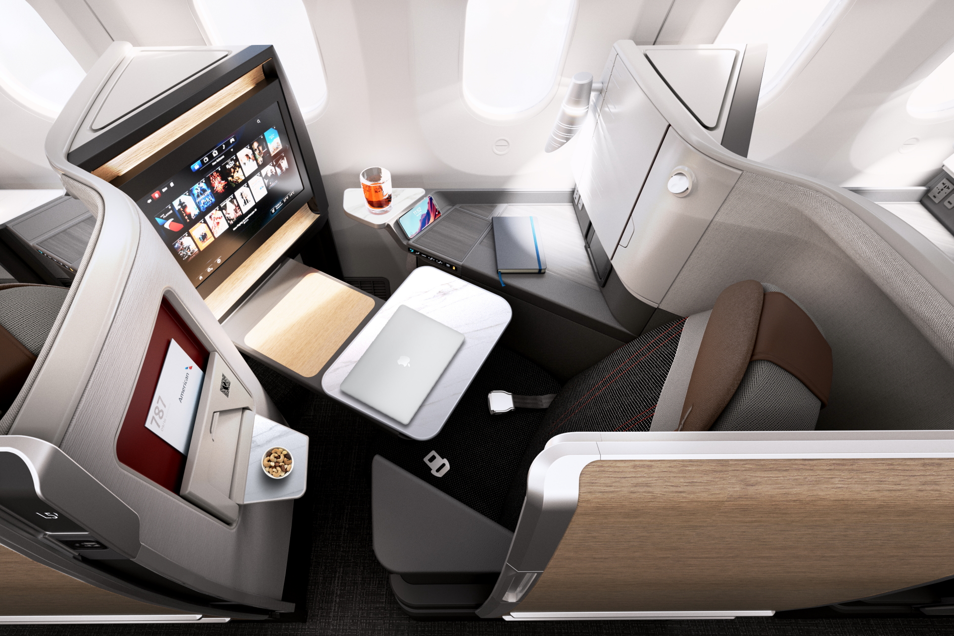 American Airlines' new Flagship Suite Seat. Click to enlarge.