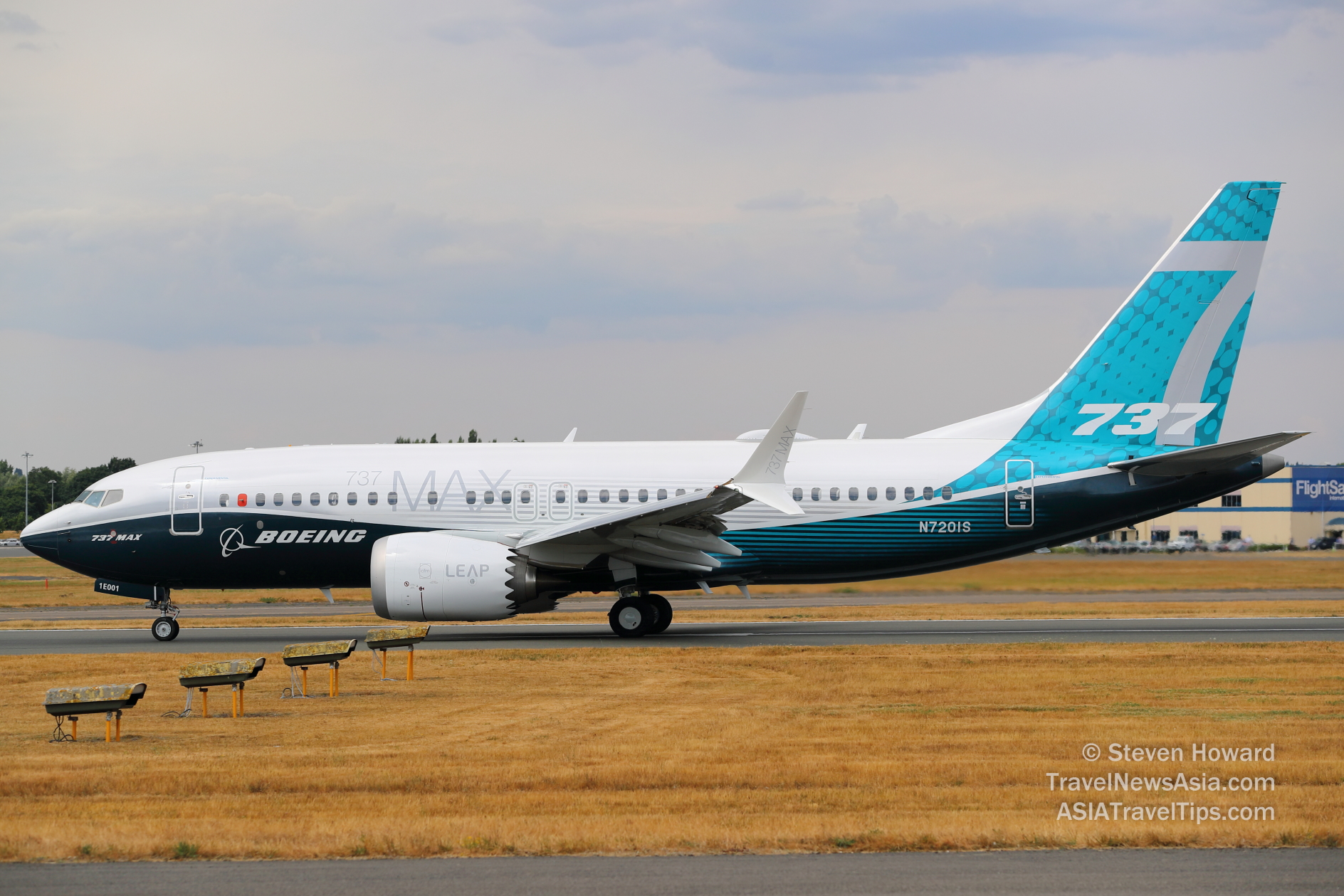 Boeing 737 MAX 7. Picture by Steven Howard of TravelNewsAsia.com Click to enlarge.