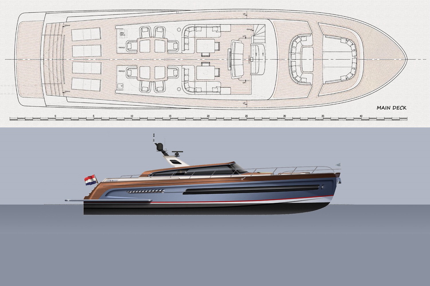 Breedendam Eightzero Sport yacht. Click to enlarge.