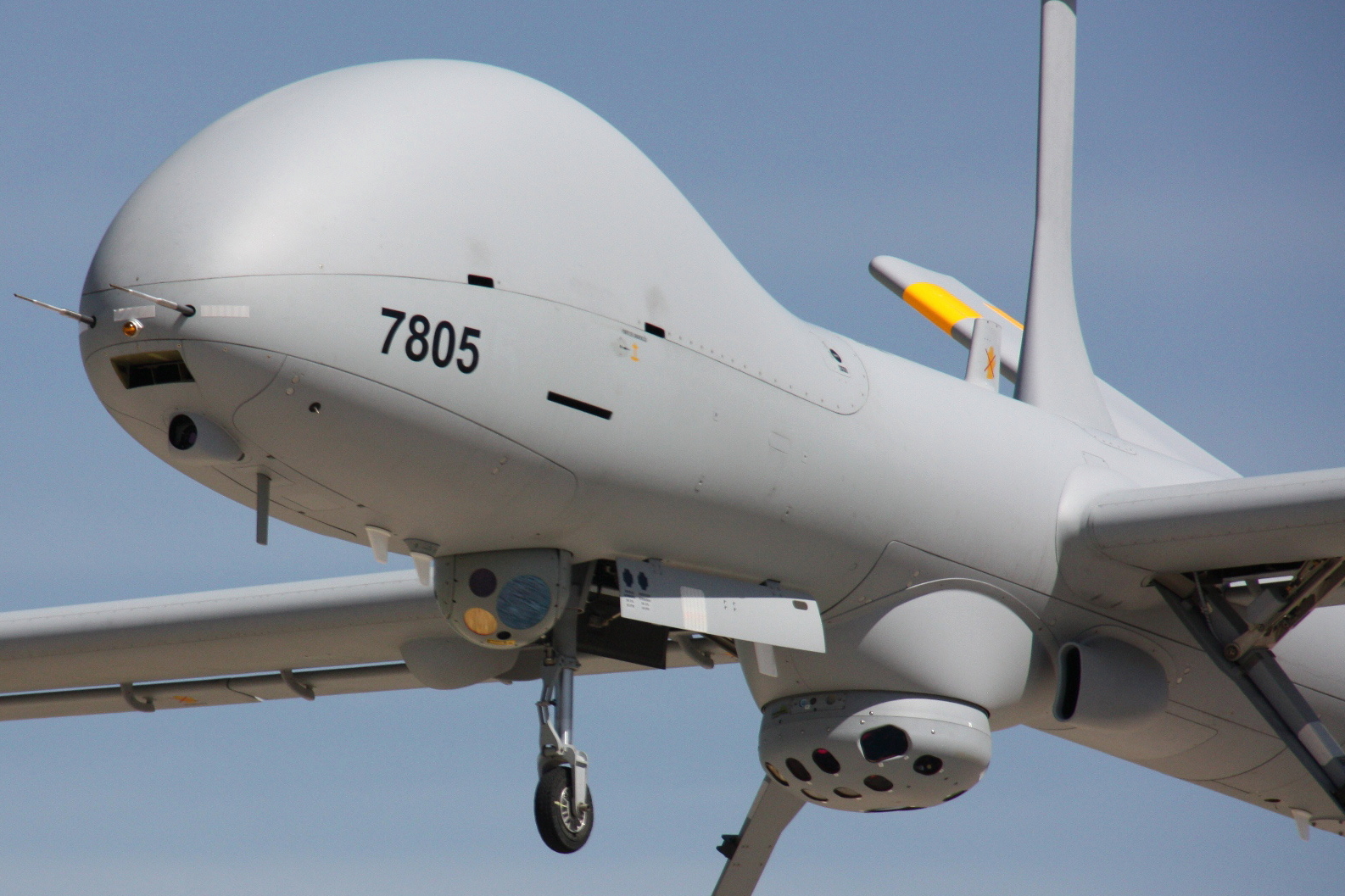 Elbit Systems Hermes 900 UAS with SkEYE payload. Click to enlarge.