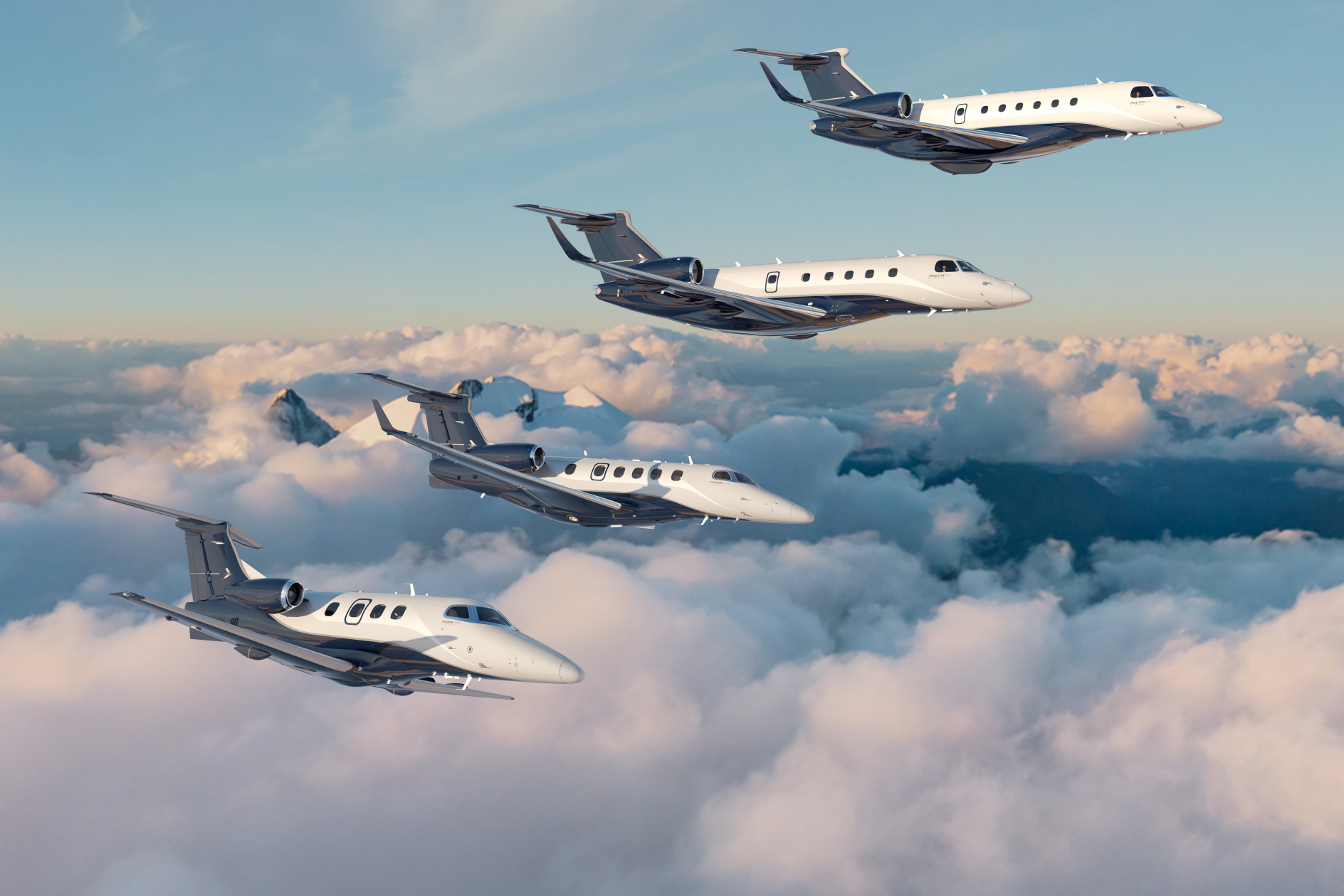 Embraer business jets. Click to enlarge.