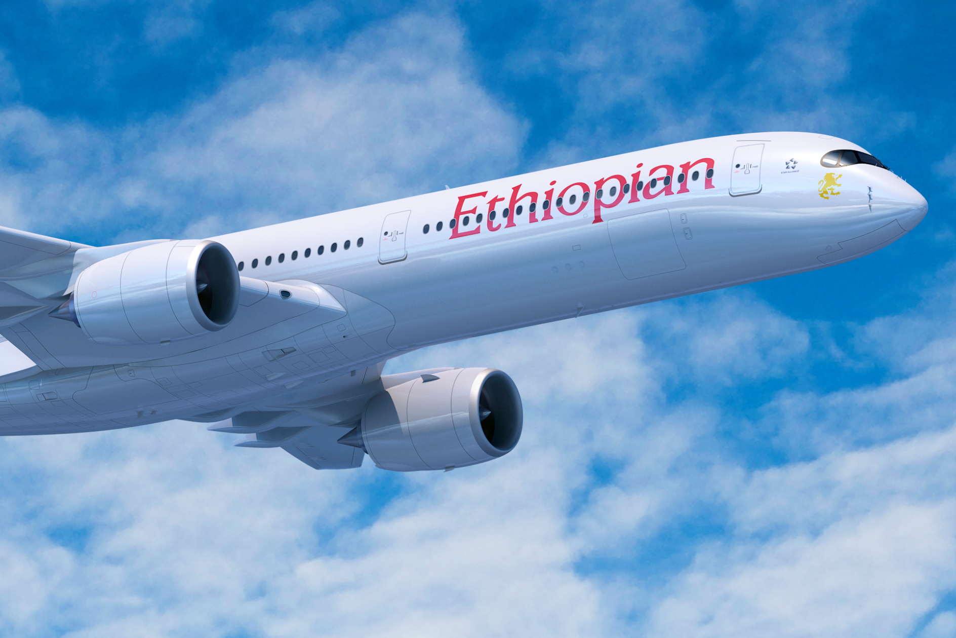 Ethiopian Airlines Airbus A350-1000. Click to enlarge.