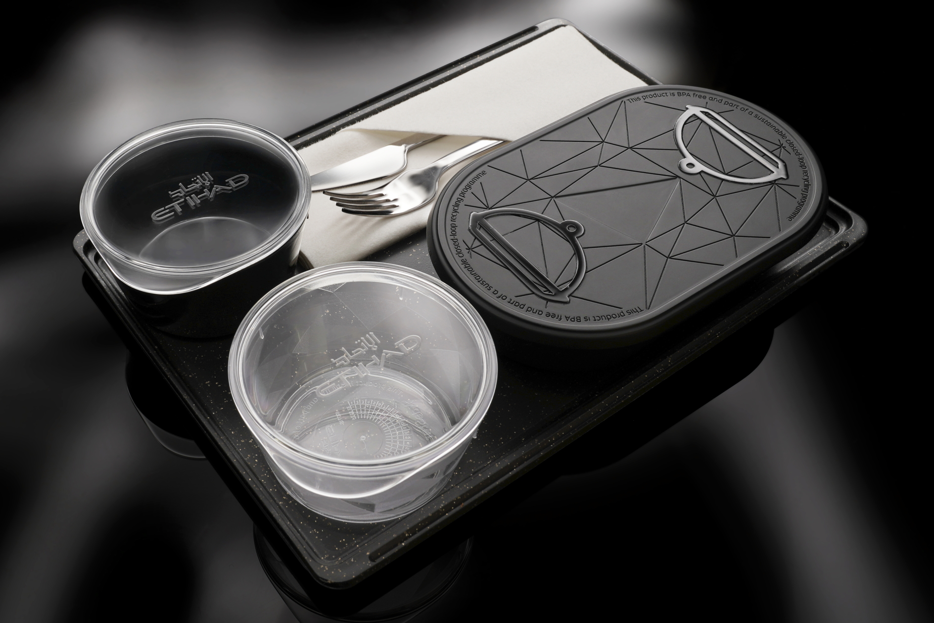 Etihad's new Economy Class tableware will take off in Q4 2022. Click to enlarge.