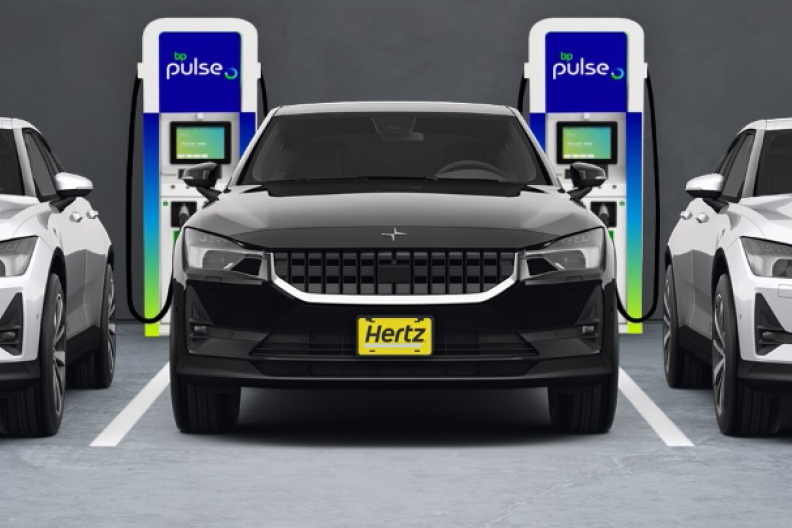 Hertz and bp develop network of EV charging stations in the USA.  Click to enlarge.