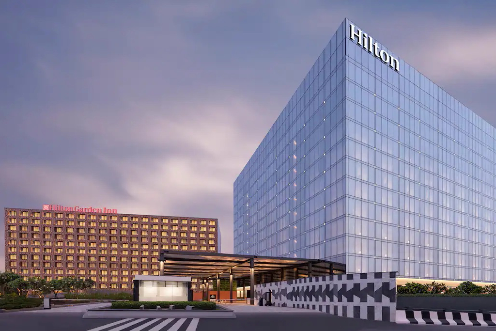 Hilton and Hilton Garden Inn Embassy Manyata Business Park in Bengaluru, India. Click to enlarge.