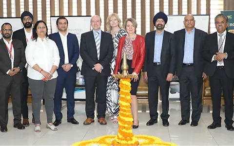 Infosys and Rolls-Royce inaugurate their joint Aerospace Engineering and Digital Innovation Centre in Bengaluru, India. Click to enlarge.