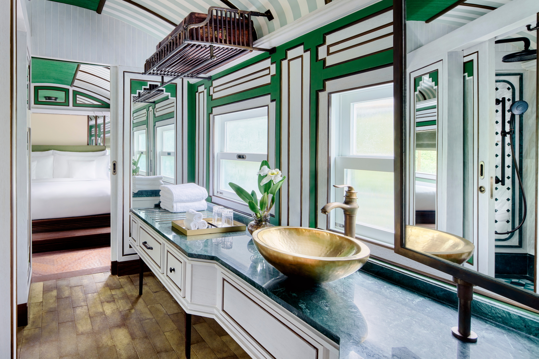 Heritage Railcar Suite at InterContinental Khao Yai in Thailand. Click to enlarge.