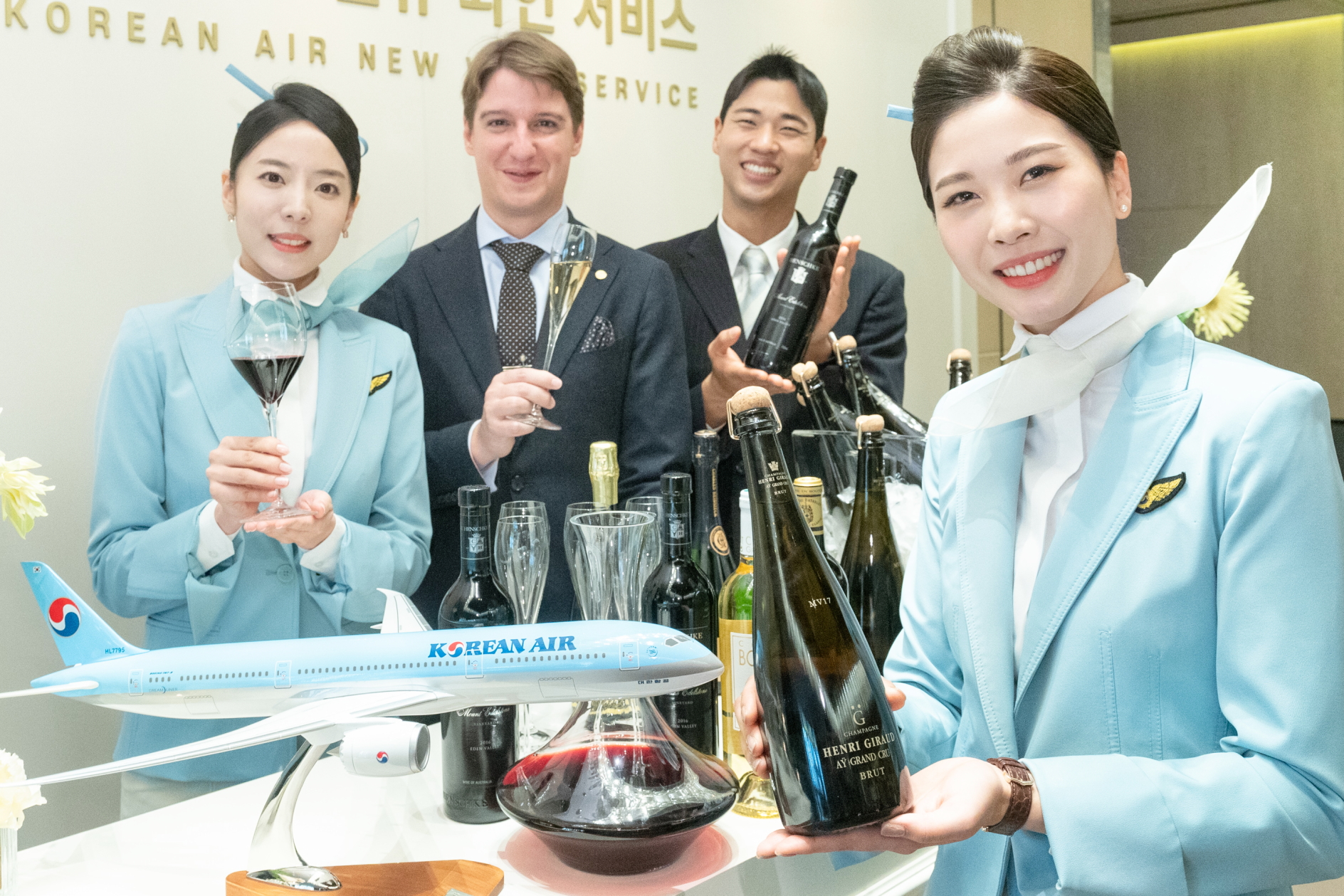 Korean Air's selection of new inflight wines will be served onboard from March 2023. Click to enlarge.