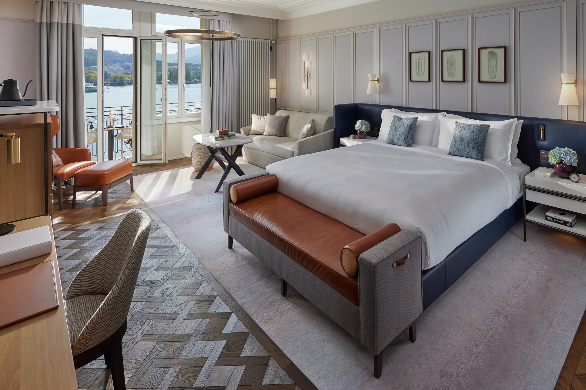 Lakeview Suite with Terrace at Mandarin Oriental Palace Luzern. Click to enlarge.
