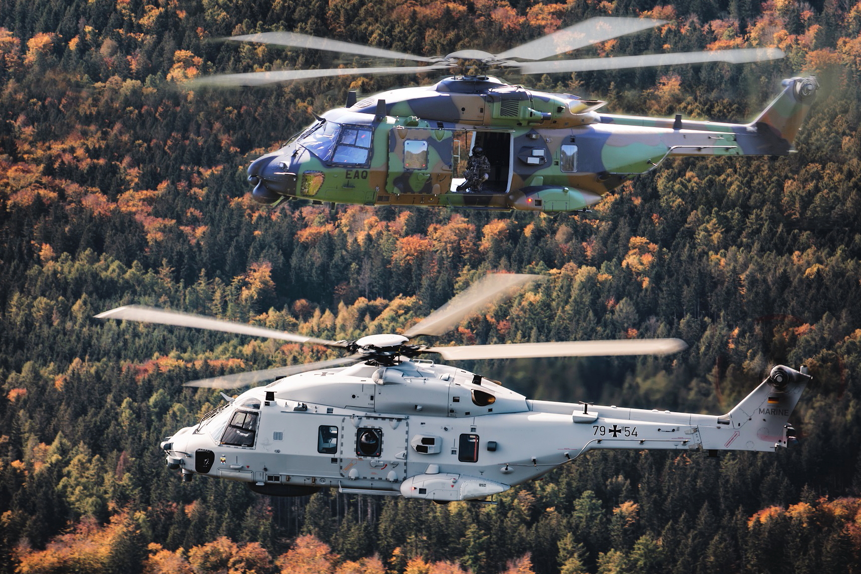 The NH90 has been developed in two versions – tactical transport (TTH) and NATO frigate helicopter (NFH). Picture: Patrick Heinz via Airbus. Click to enlarge.