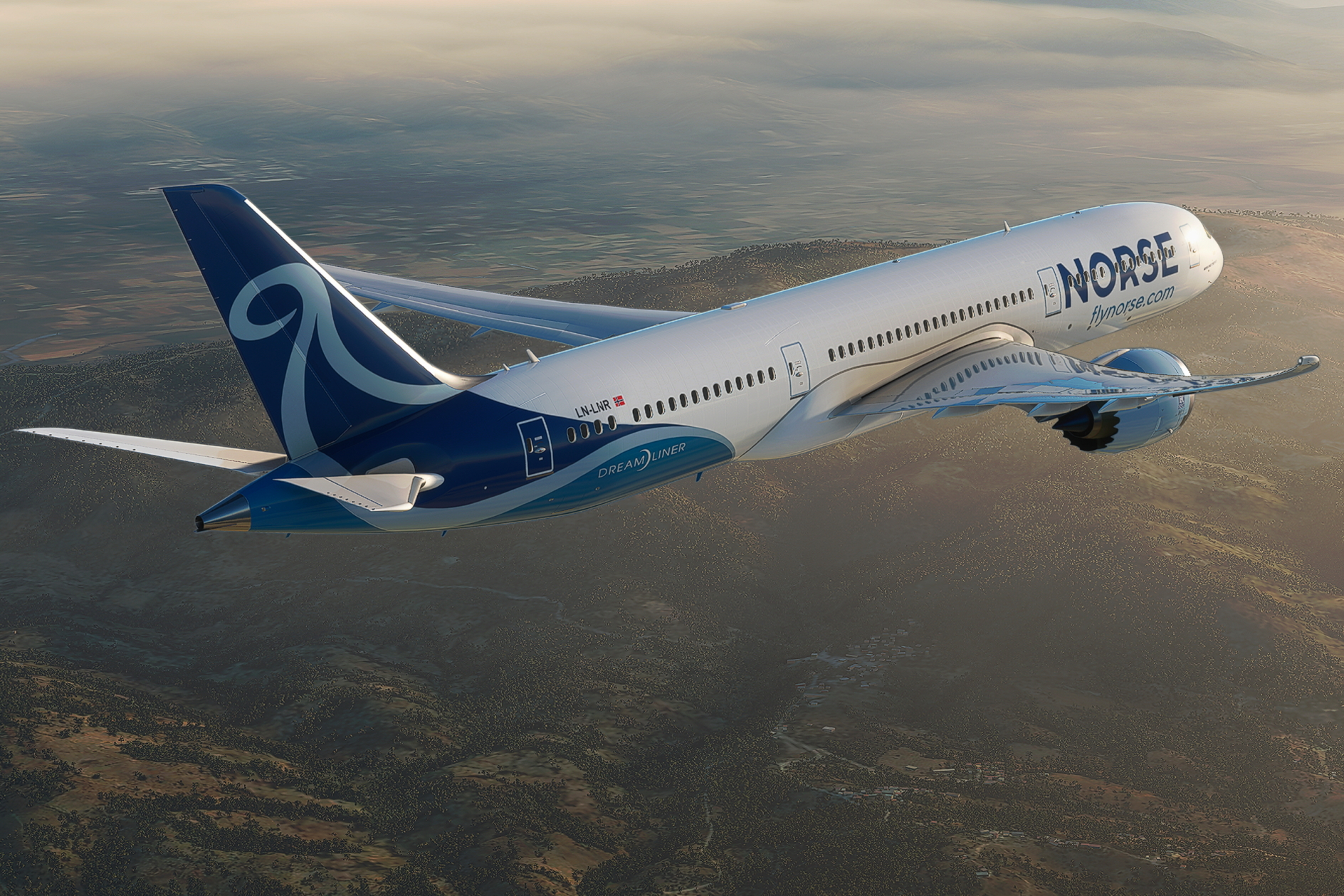 Norse Atlantic Airways Boeing 787. Click to enlarge.
