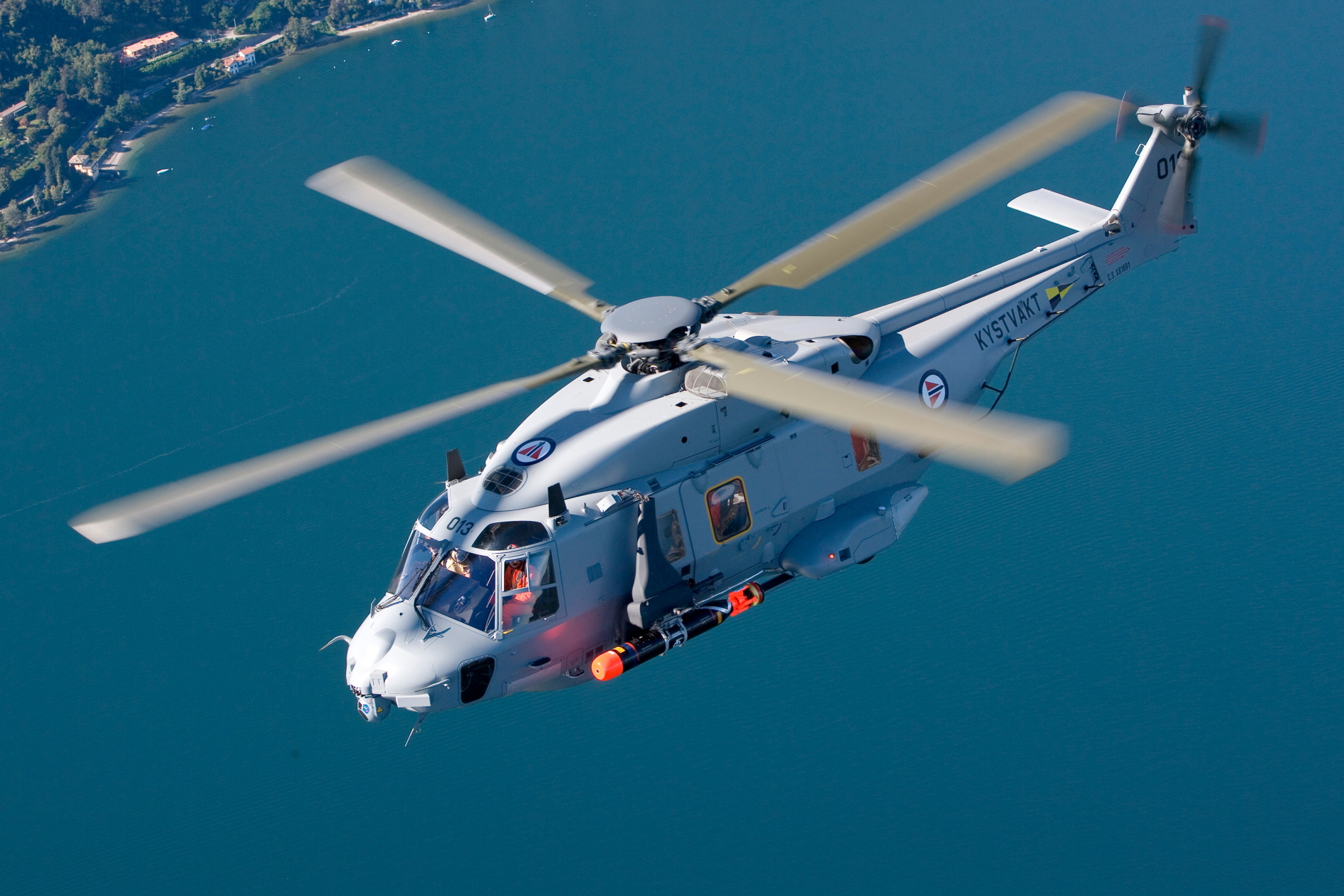 Norwegian Coast Guard (Kystvakten) NH90 Helicopter. Photo: Agusta Westland. Click to enlarge.
