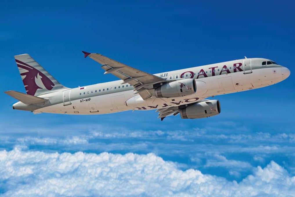 Qatar Airways Airbus A320. Click to enlarge.
