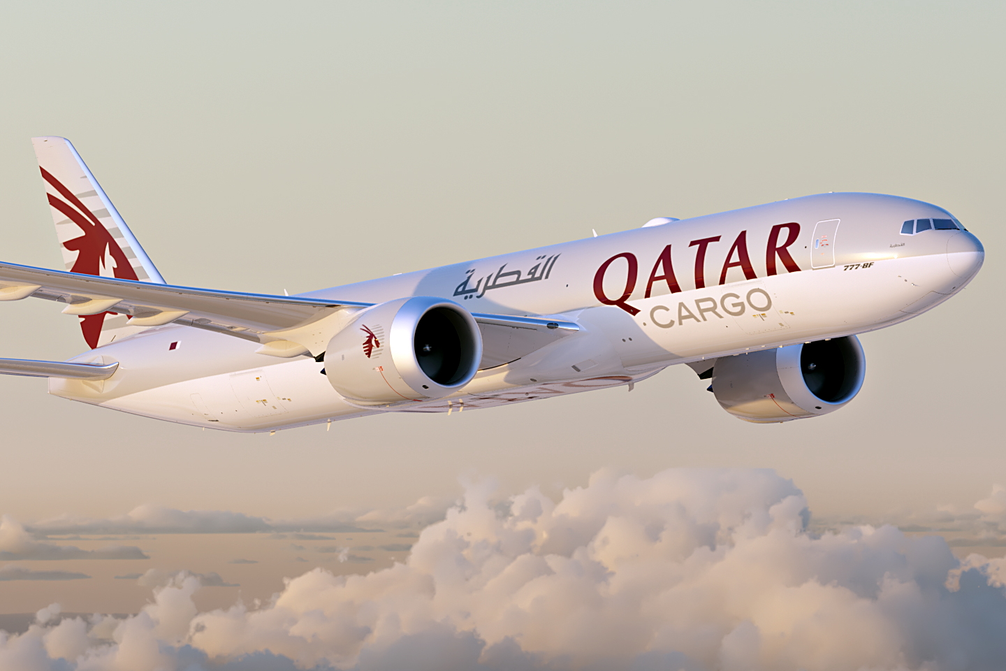 Qatar Airways has signed a firm order for 34 Boeing 777-8 Freighters with options for 16 more. Click to enlarge.
